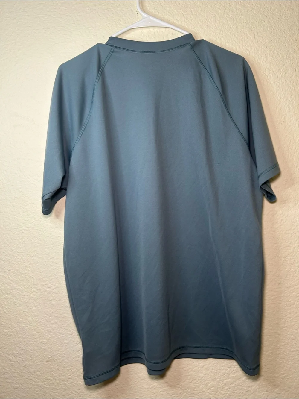 Nike Dri Fit Performance Tee Slate Blue Black Swoosh Short Sleeve Athletic Large